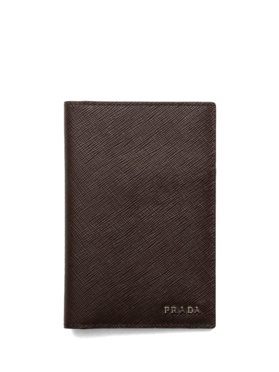

Обложка для паспорта из кожи Saffiano от Prada, коричневый