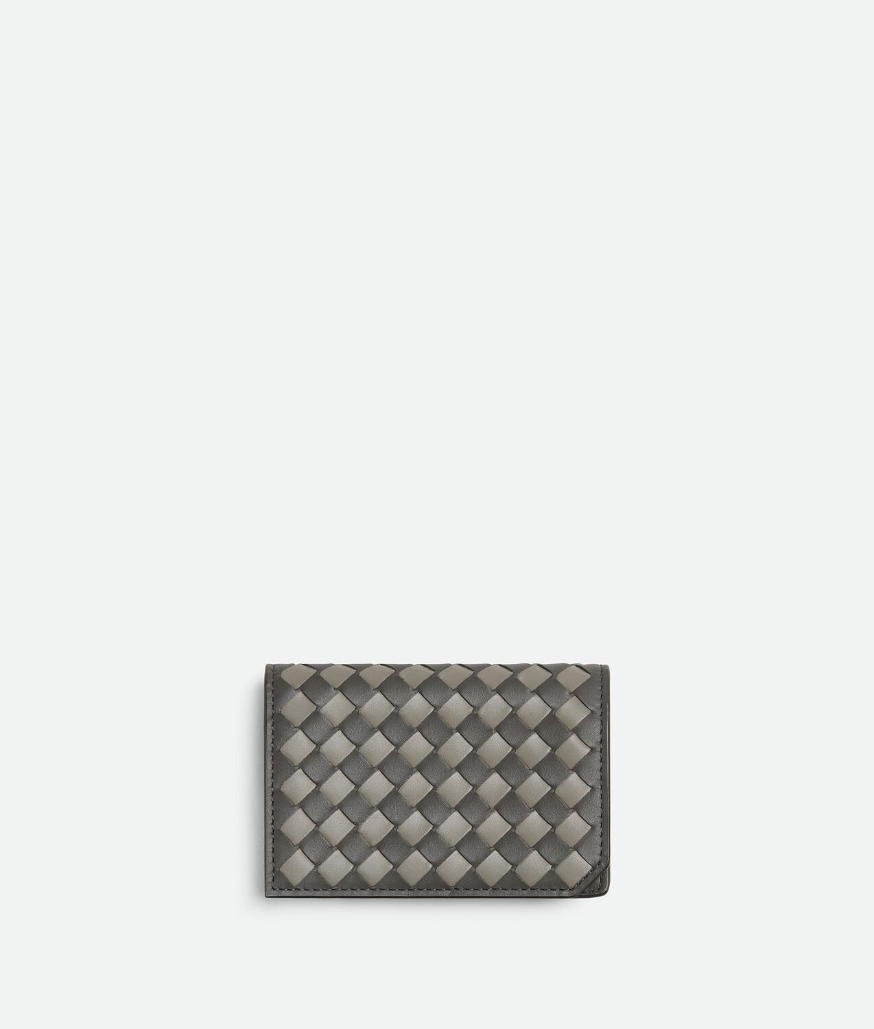 

Intrecciato piccolo business card case BOTTEGA VENETA, дробный пепел/морось