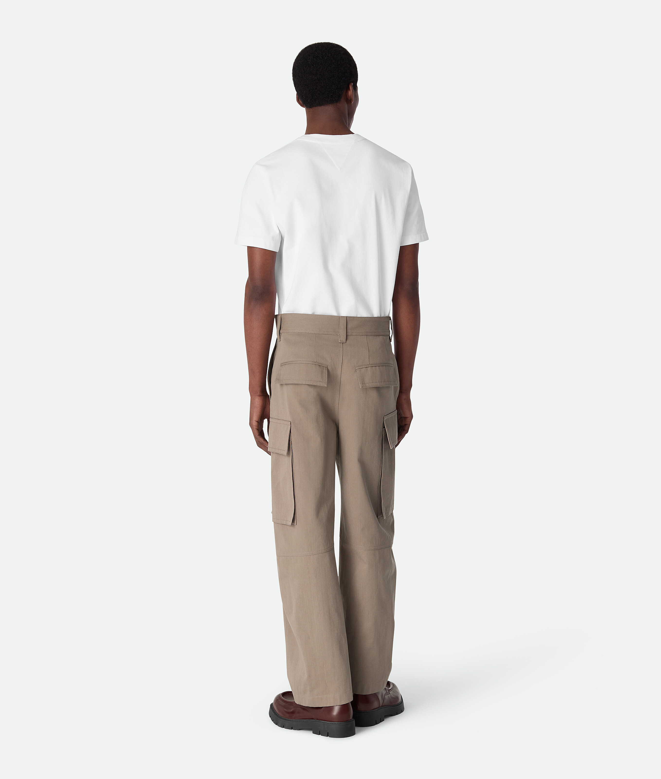Cotton twill cargo pants BOTTEGA VENETA, серая тюлень — фото 3