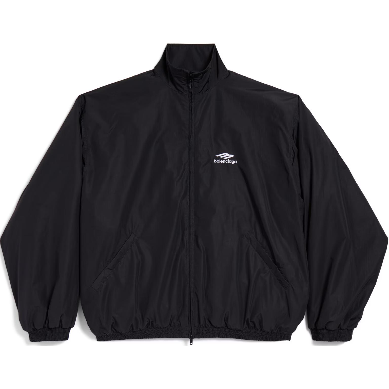 Balenciaga Женская куртка свободного кроя черная, Black — фото 3