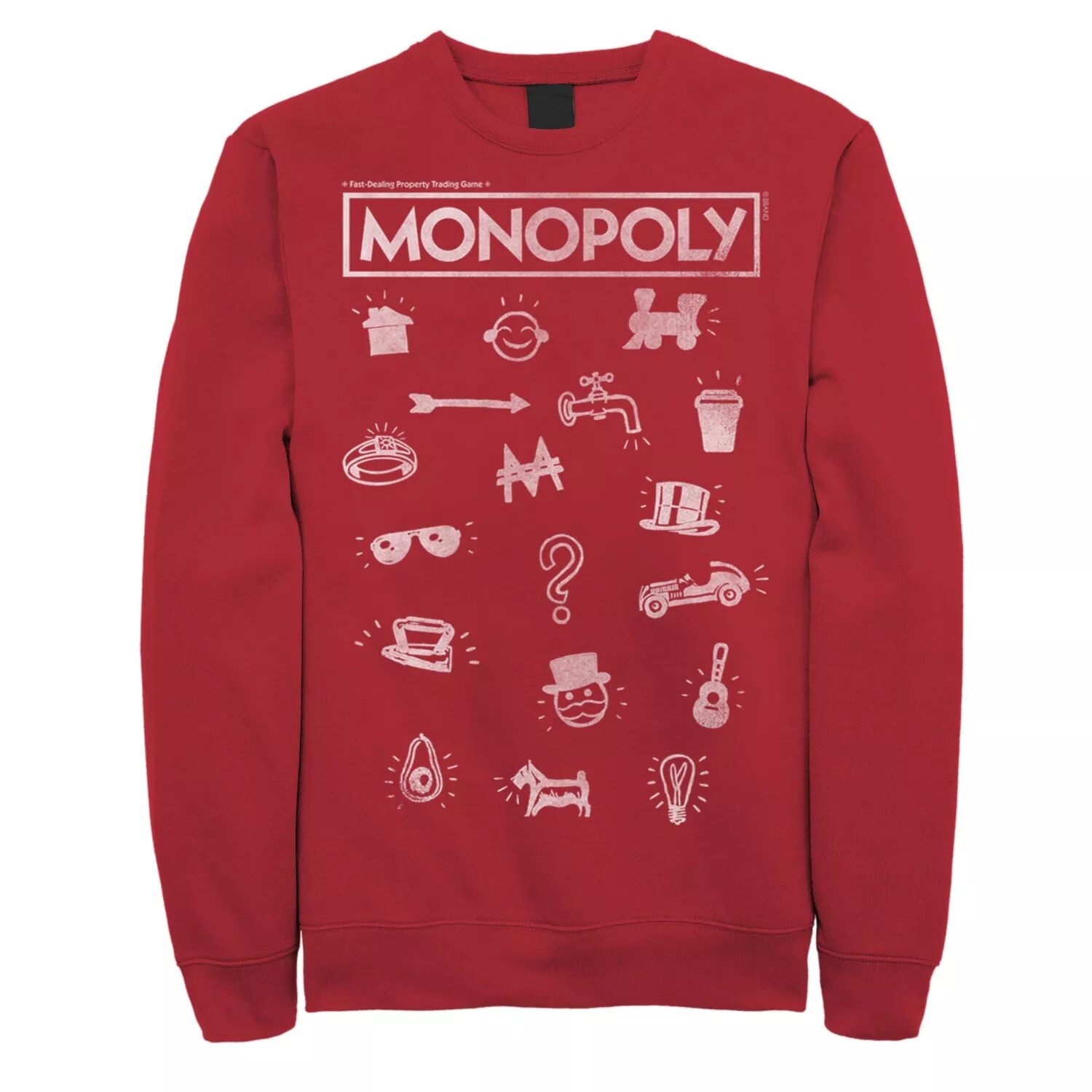 

Мужской свитшот Monopoly Pieces Icon Stack Licensed Character