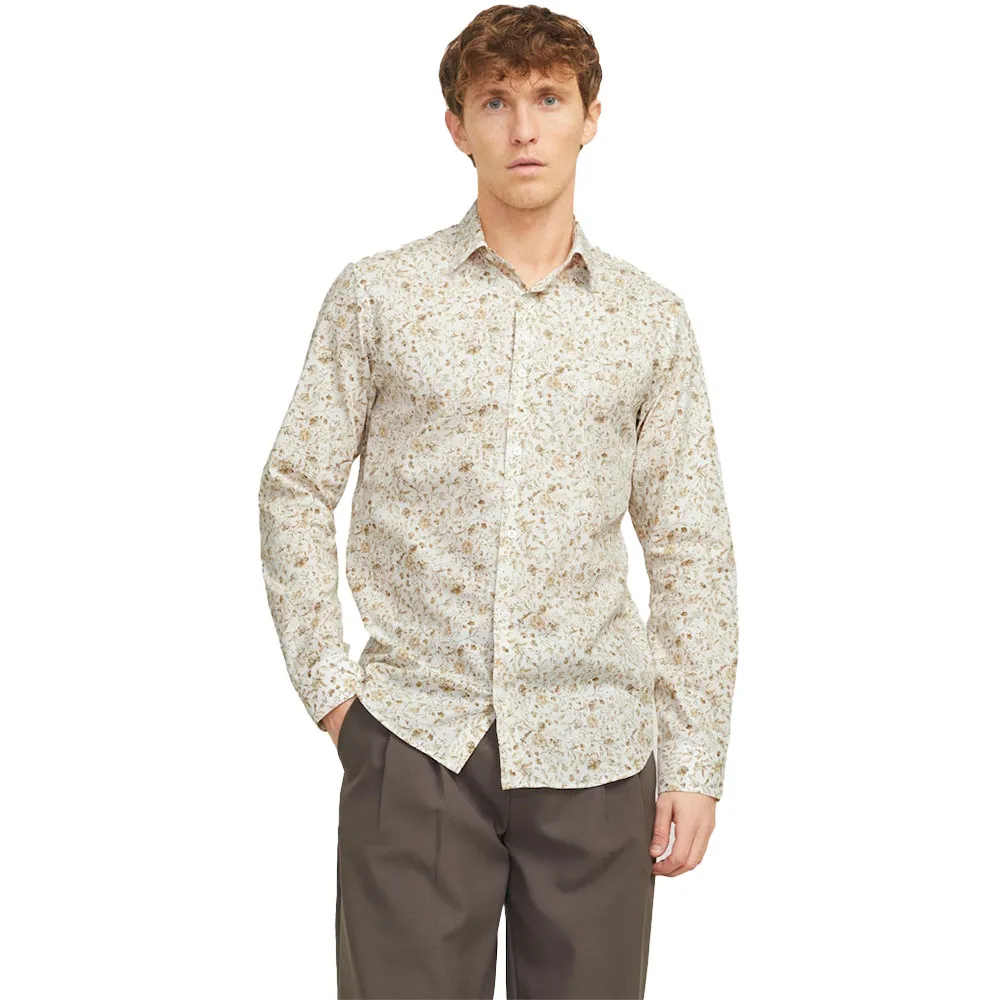 

Рубашка Jack & Jones Barnes Print Dobby, бежевый