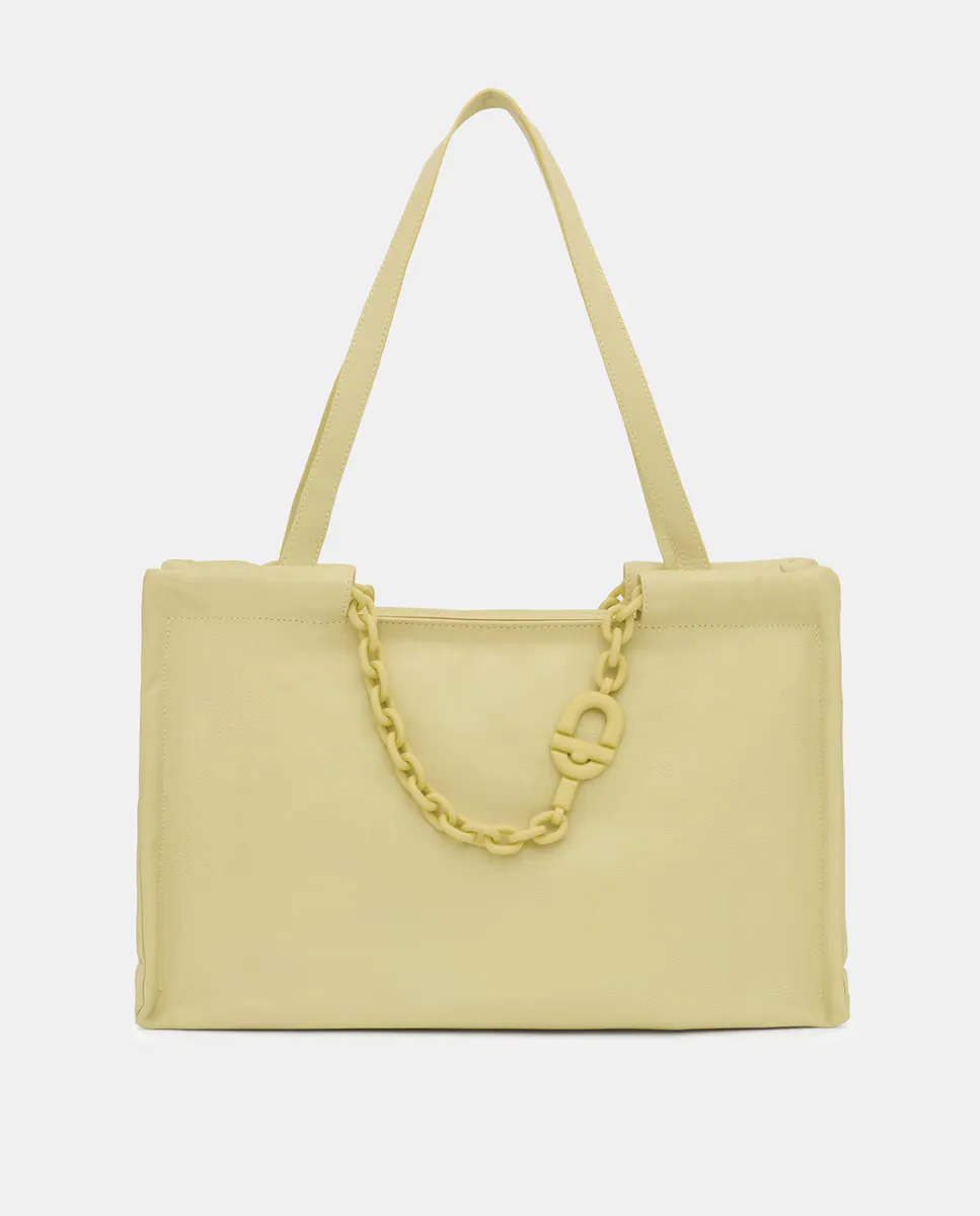 

Сумка-шоппер Manifesto XL из зеленой кожи с несколькими ручками Tous, зеленый