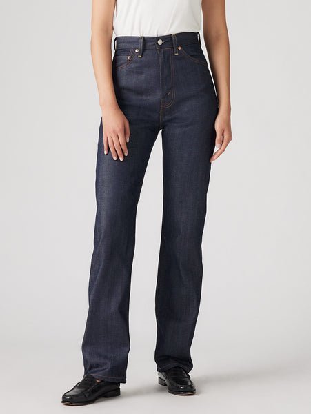 Винтажная одежда LEVI'S 1950-х годов, джинсы 701 Organic Rigid Jeans Levi's, Dark Indigo - Flat Finish