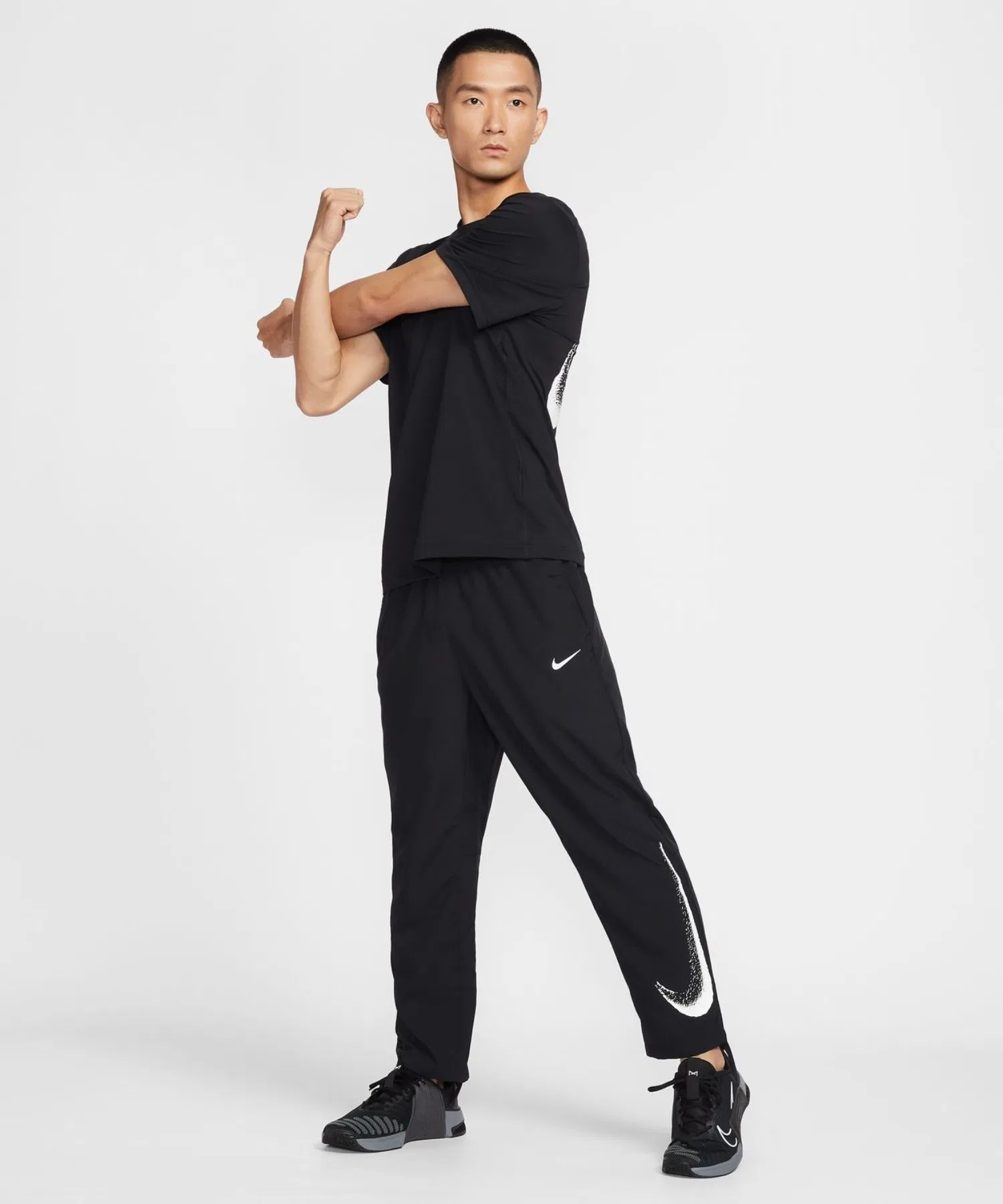 Мужские спортивные брюки NIKE DF FORM GFX ALT прямые тёмно-синие — фото 3