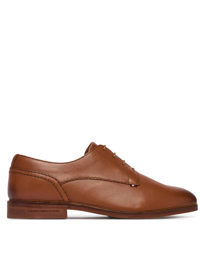 Tommy Hilfiger Кожаные туфли Hilfiger FM0FM05777 коричневого цвета