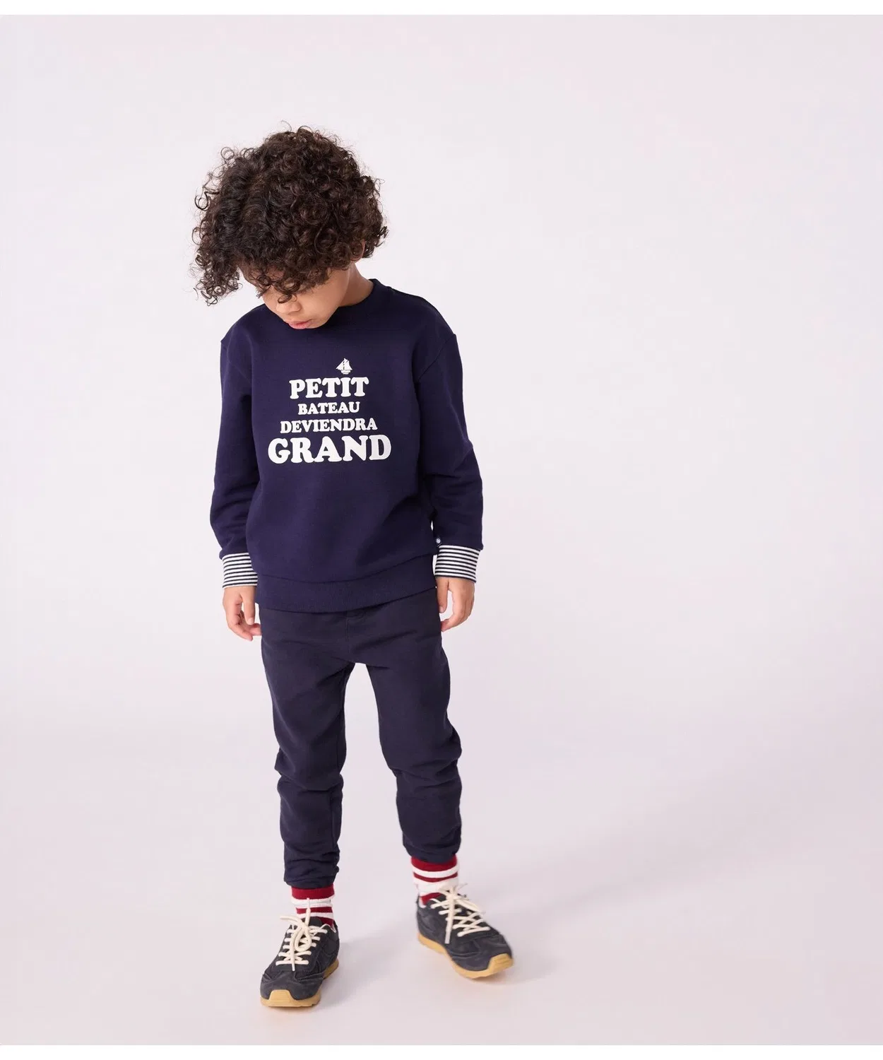 Свитшот с принтом organic cotton бренда Mila Re, синий