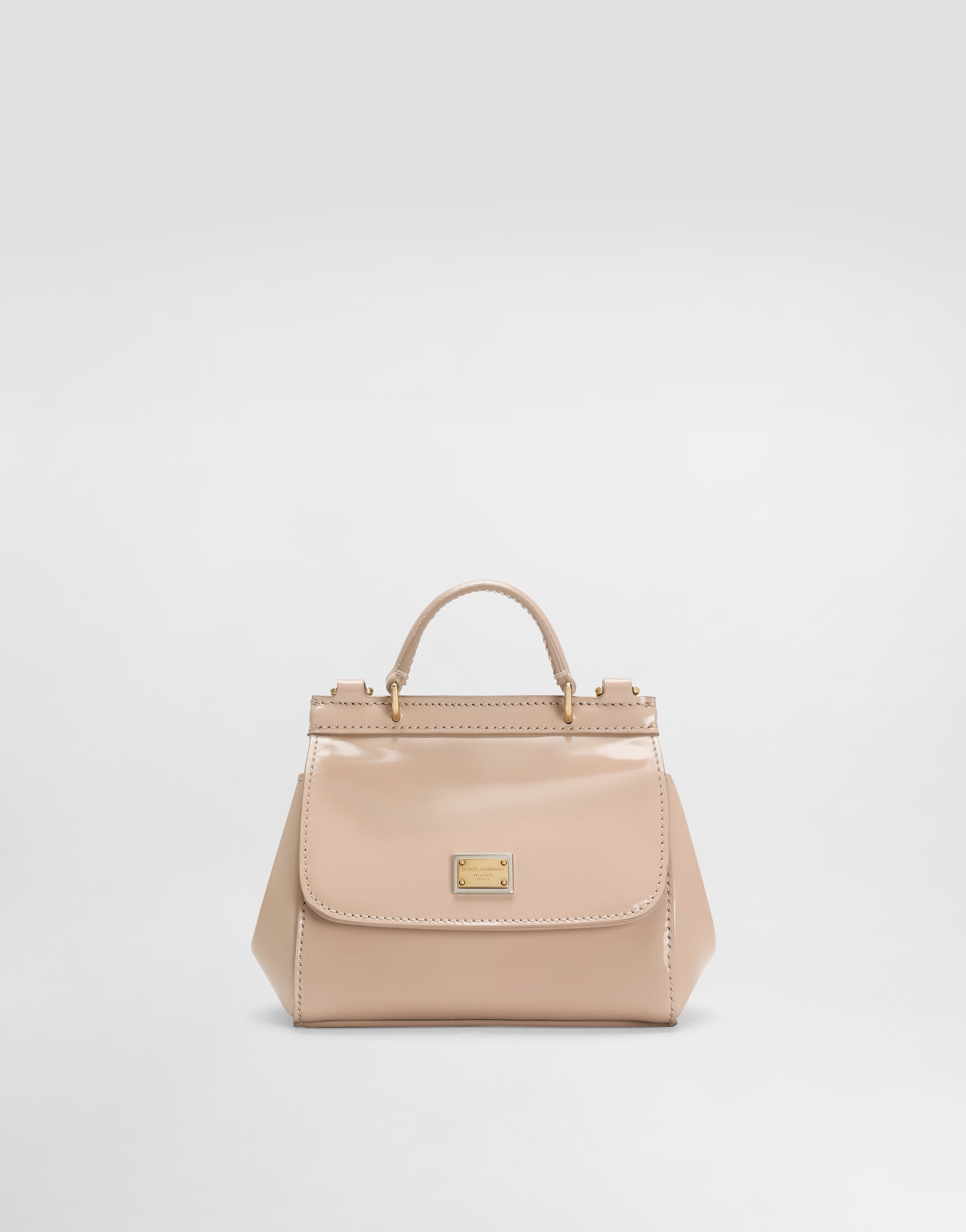 

Мини-сумка Sicily из лакированной телячьей кожи Dolce&Gabbana, розовый