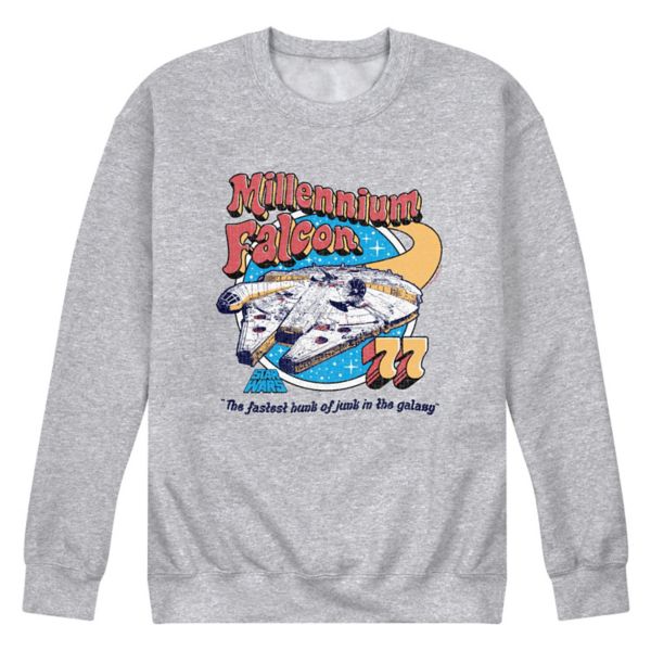 

Мужская флисовая толстовка Millennium Falcon Vintage Crew Star Wars, серый