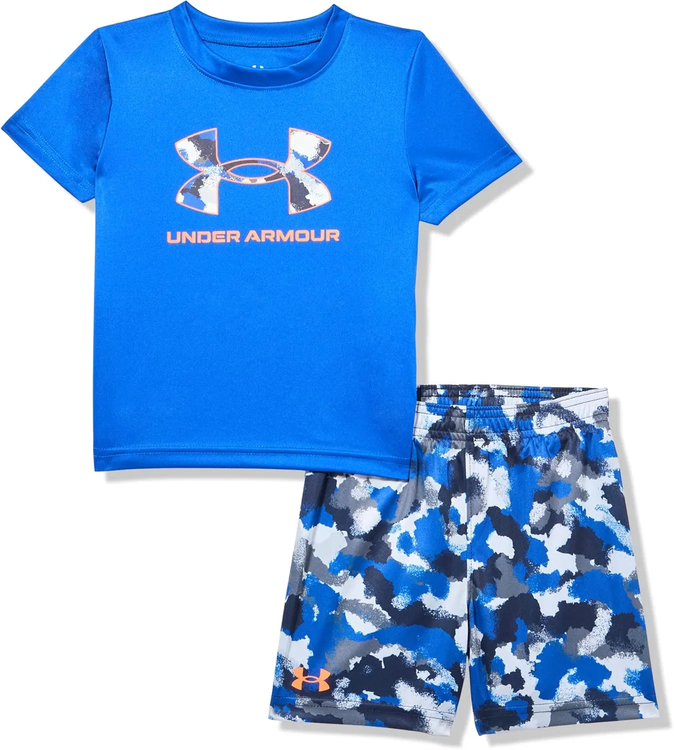 Детский спортивный костюм с футболкой и шортами Under Armour, Royal Printed Tech