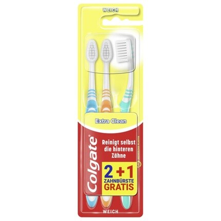 

Мягкая зубная щетка Colgate Extra Clean, 3 шт. в упаковке 3 шт.