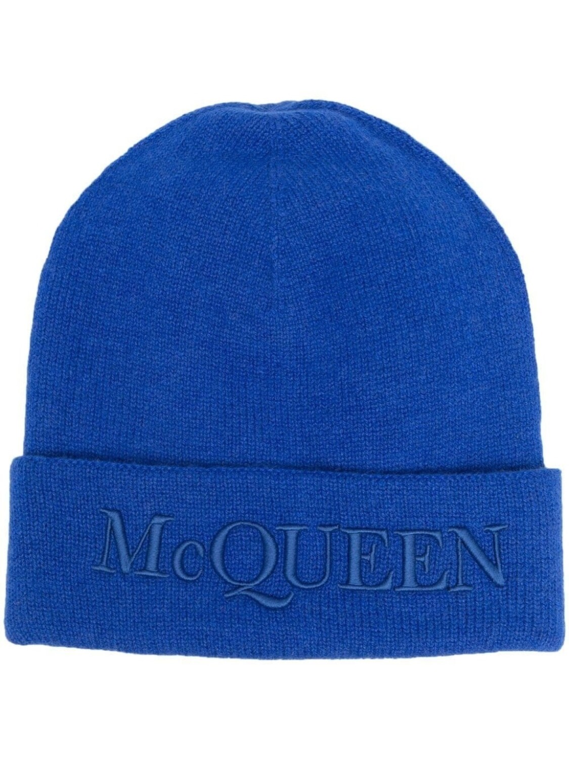 

Alexander McQueen шапка с вышитым логотипом, синий