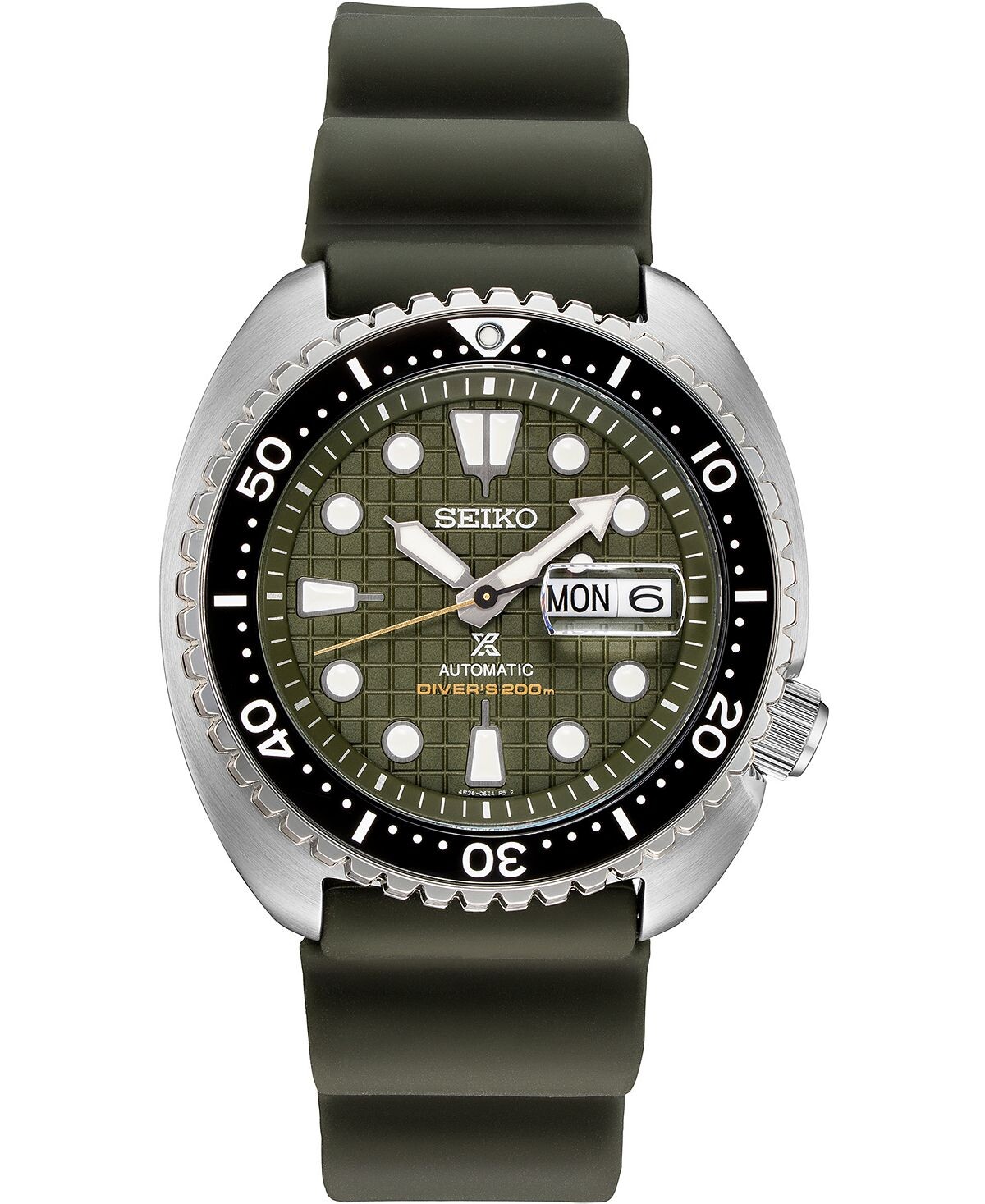 

Мужские автоматические часы Prospex King Turtle Green с силиконовым ремешком, 45 мм — специальная серия Seiko