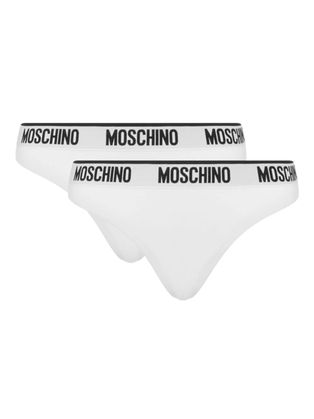

Трусики-стринги с логотипом Moschino на поясе (упаковка из двух штук), белый
