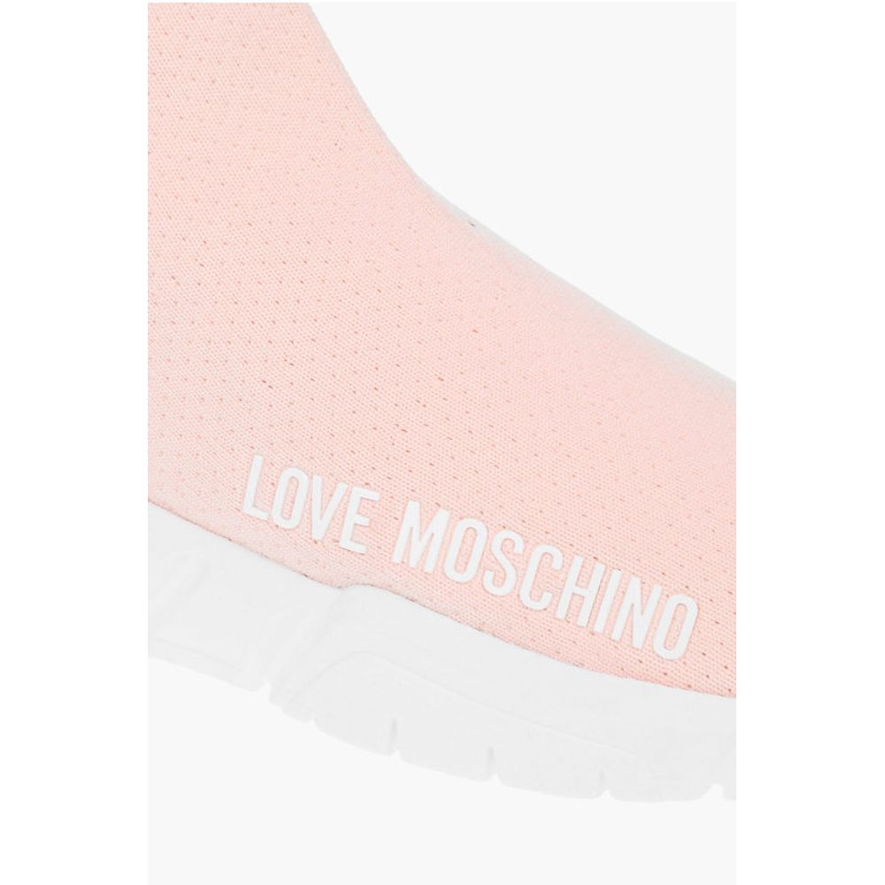 Высокие кеды LOVE Sock GOMMA35 с логотипом Moschino, Multicolor — фото 4