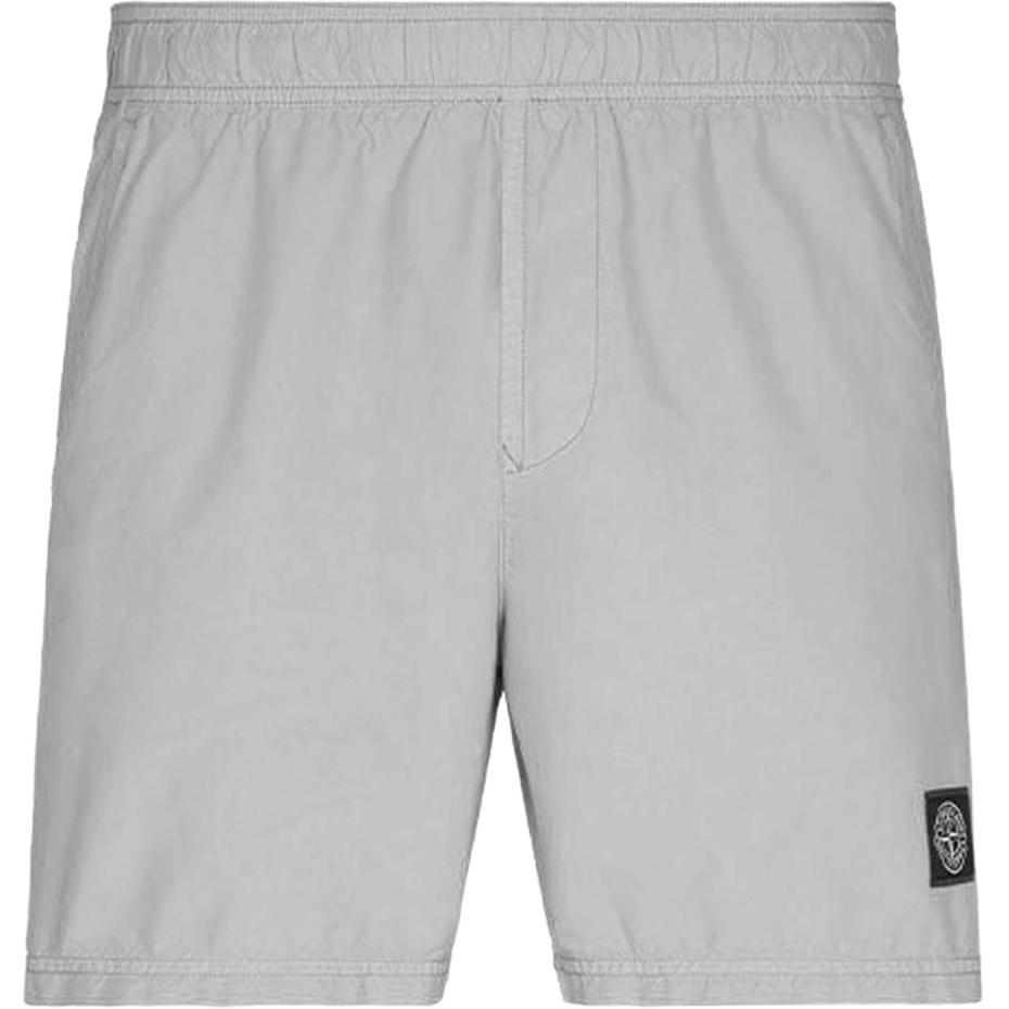 

Плавки средней длины с нашивкой и логотипом Stone Island, серый