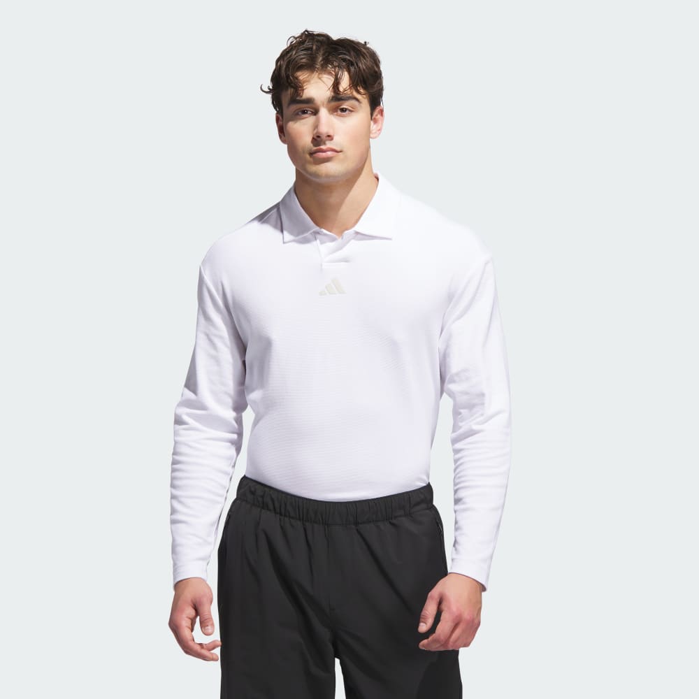 

Поло Adidas Beyond Long Sleeve Loose Fit Polo Shirt, белый