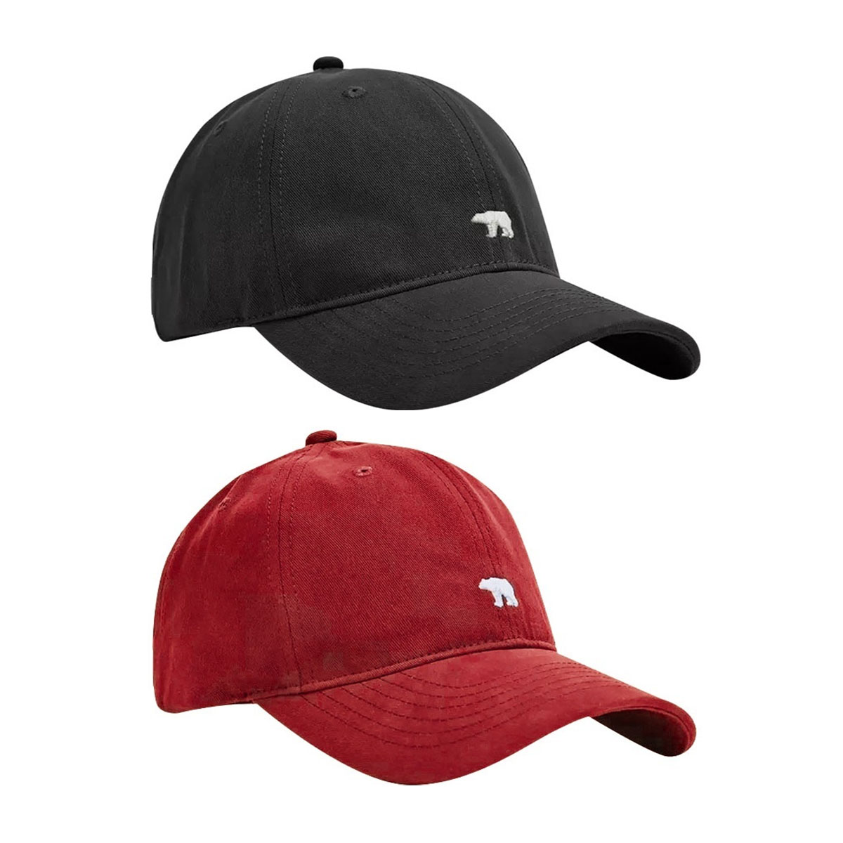 

CMFY Хлопковая бейсболка унисекс с полиэстером, Black+Red