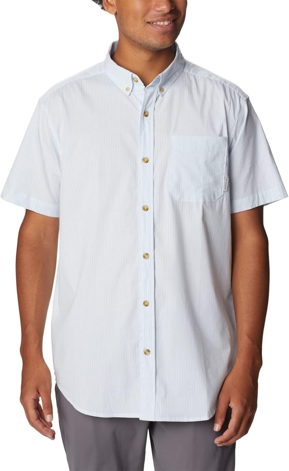 

Columbia мужская рубашка Rapid Rivers II с коротким рукавом, White Stripe