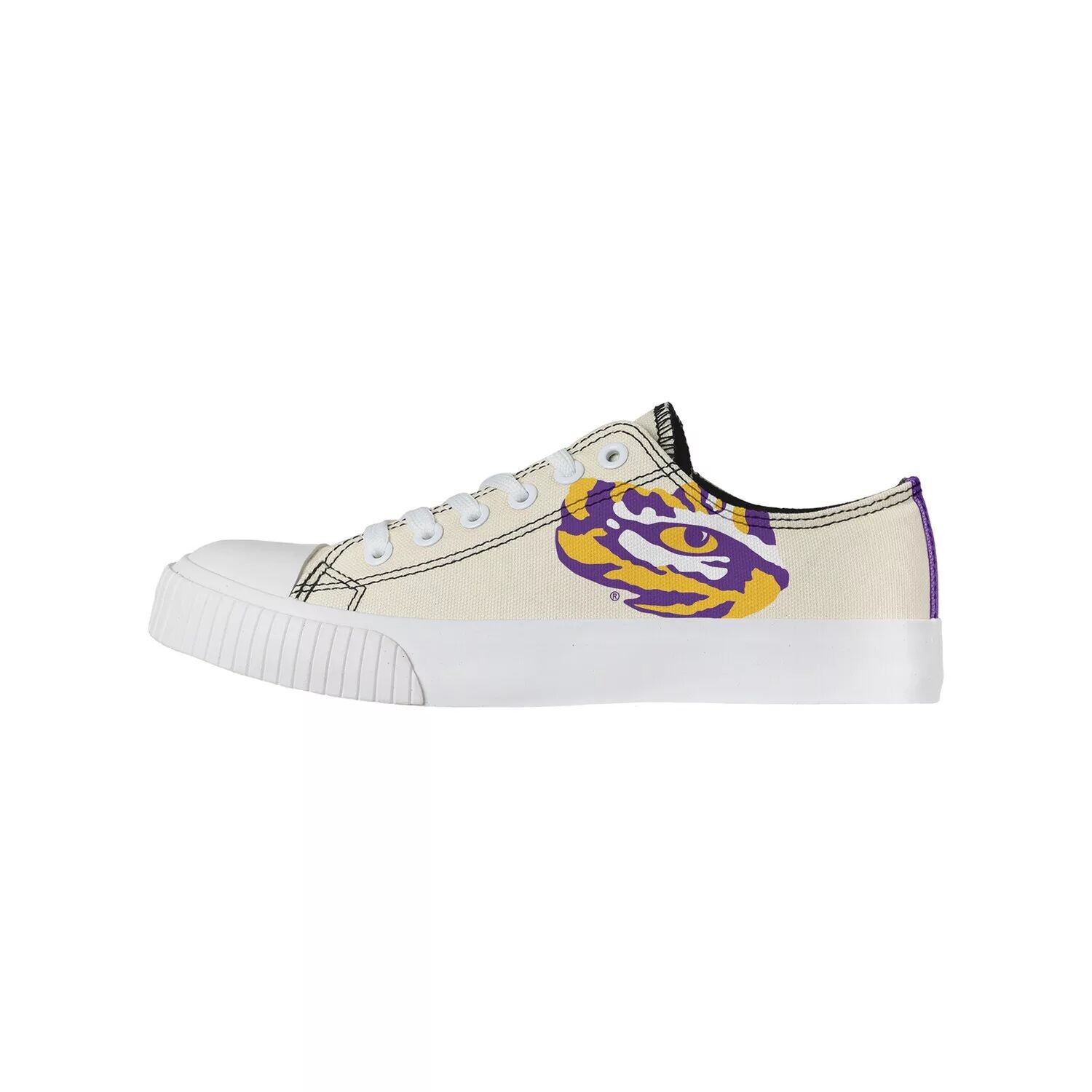 

Женские низкие парусиновые туфли кремового цвета FOCO LSU Tigers, Бежевый, Женские низкие парусиновые туфли кремового цвета FOCO LSU Tigers