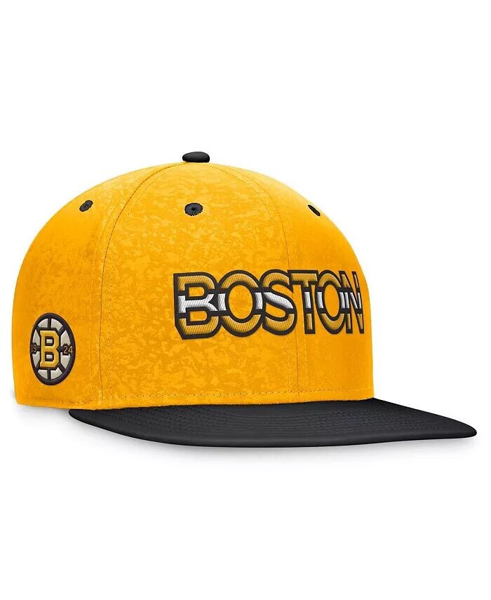 

Мужская бейсболка Boston Bruins Authentic Pro Snapback, золотая, черная Fanatics
