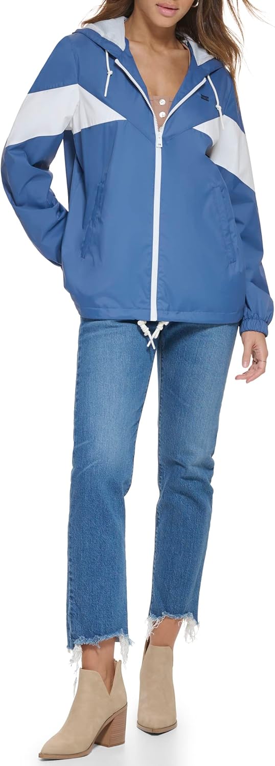 Женская нейлоновая ветровка Levi's с цветными блоками, True Blue/White — фото 2