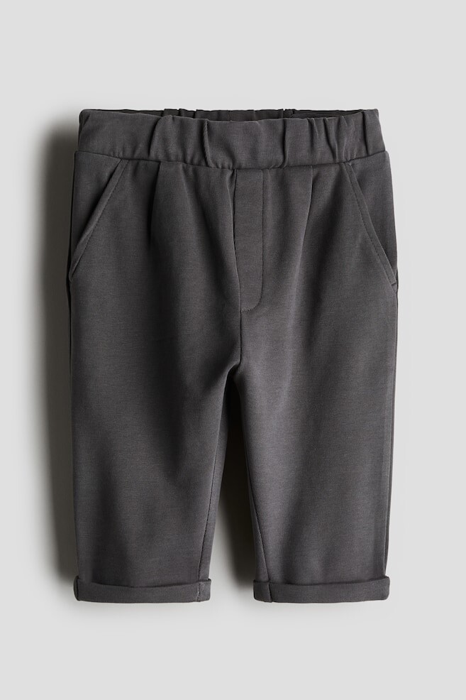 

Трикотажные брюки из хлопка H&M, серый