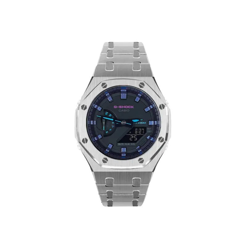 

Унисекс часы CASIO с жидкокристаллическим/аналоговым двойным дисплеем 48,5 мм синие