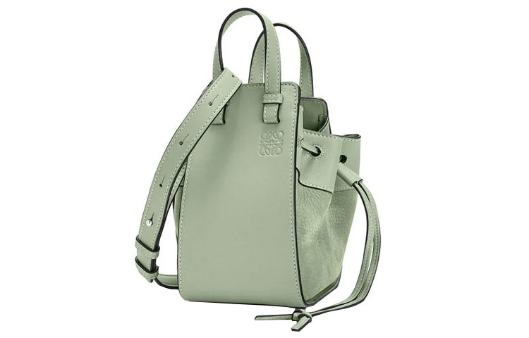 

LOEWE Миниатюрная женская сумка из зернёной телячьей кожи светло-зелёного цвета
