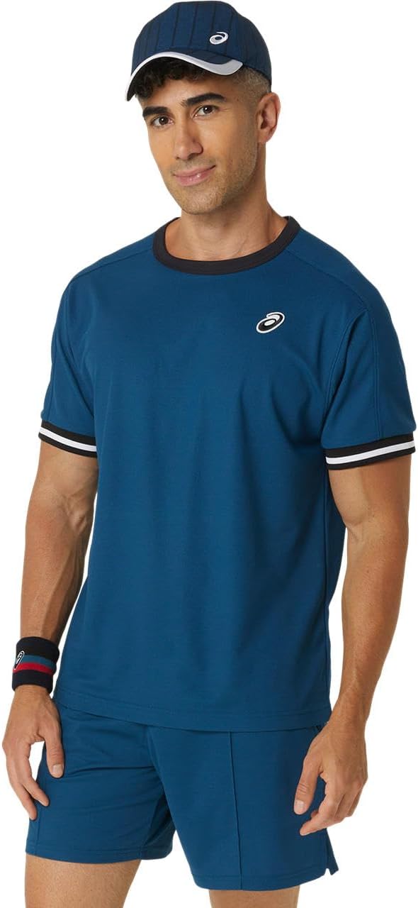 

Мужская классическая теннисная футболка ASICS с коротким рукавом 2041A286, синий