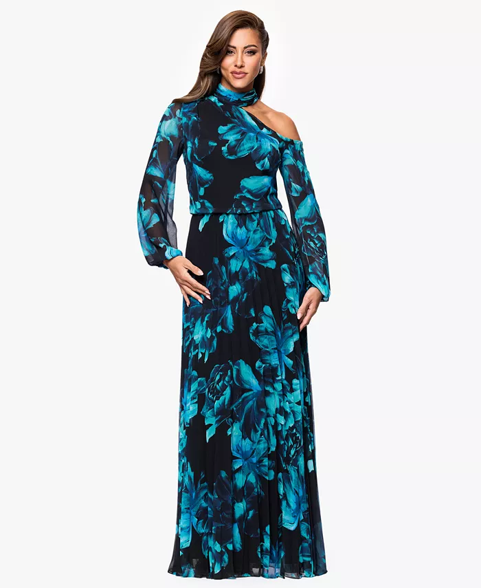 

Платье-футляр Petites с вырезом и длинными рукавами XSCAPE