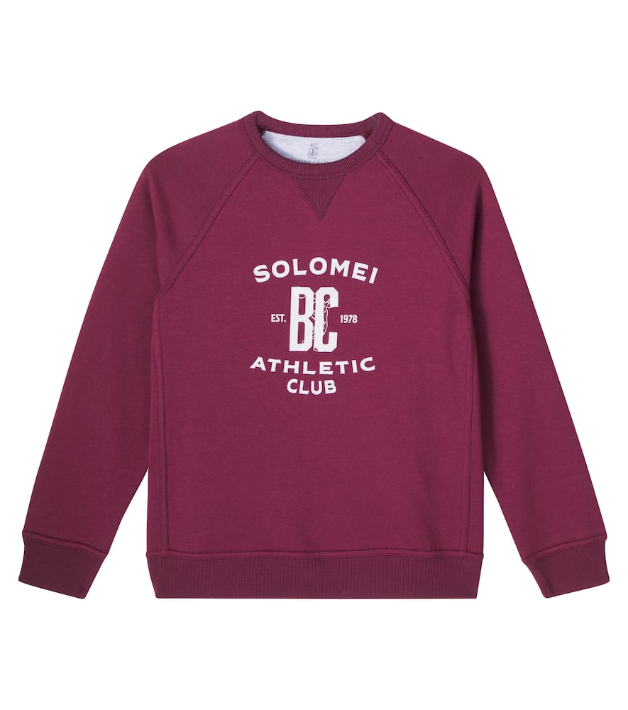 

Хлопковый свитер Brunello Cucinelli Kids, Amaranto