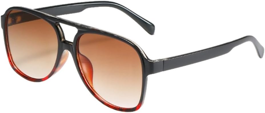 

Классические солнцезащитные очки большого размера для женщин в стиле ретро-винтаж с двойной перемычкой, большие солнцезащитные очки унисекс, желтые очки для вождения generic, C1-13137