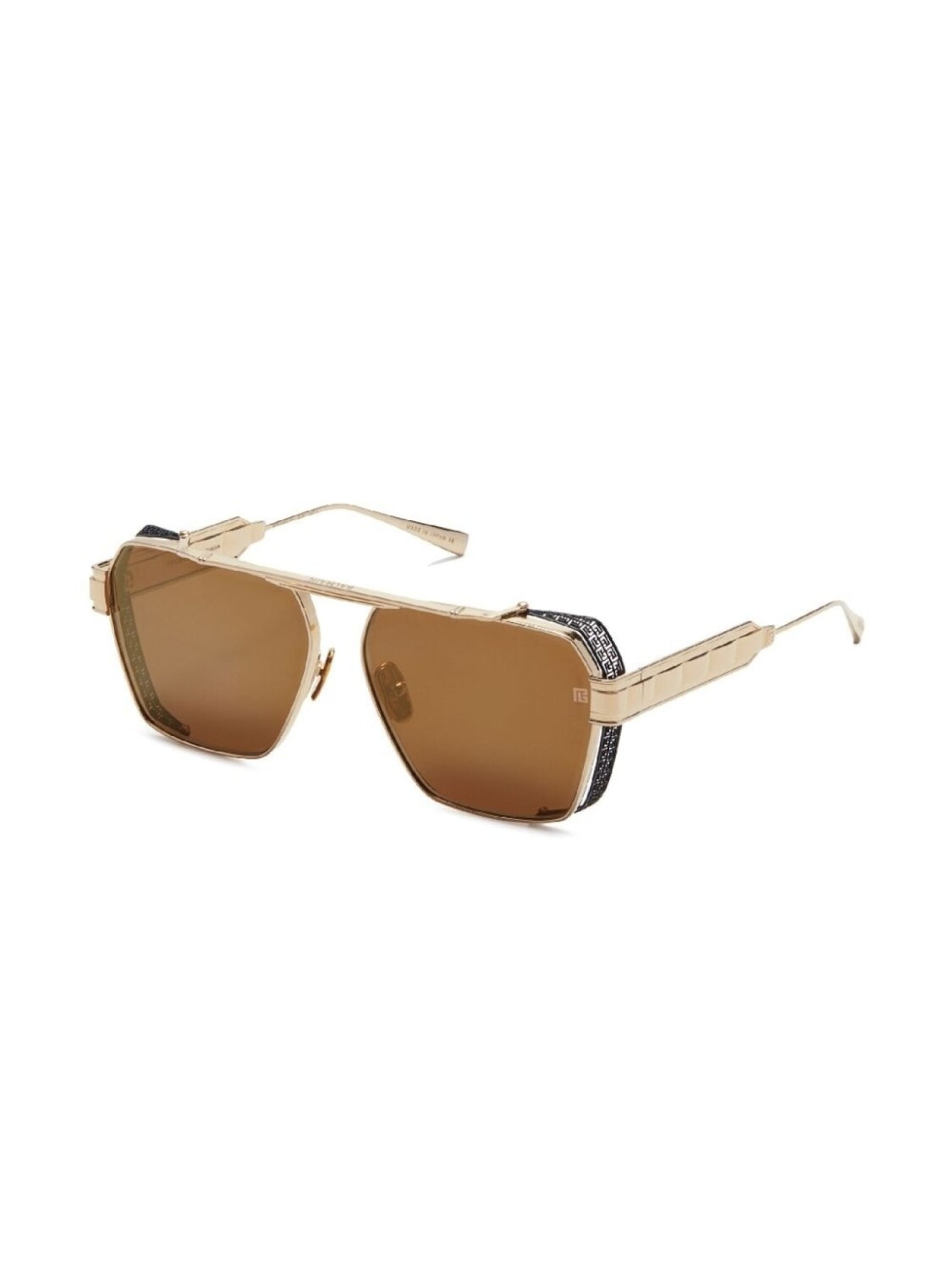 Balmain Eyewear солнцезащитные очки Premier в квадратной оправе, коричневый — фото 2