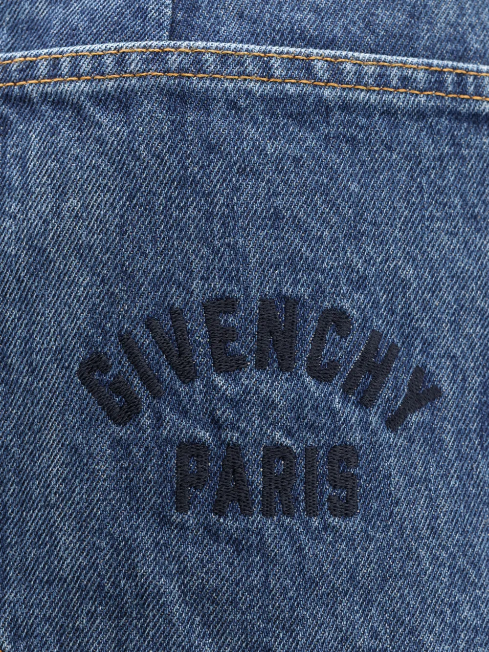 Джинсовая юбка с накладными карманами Givenchy, синий — фото 3