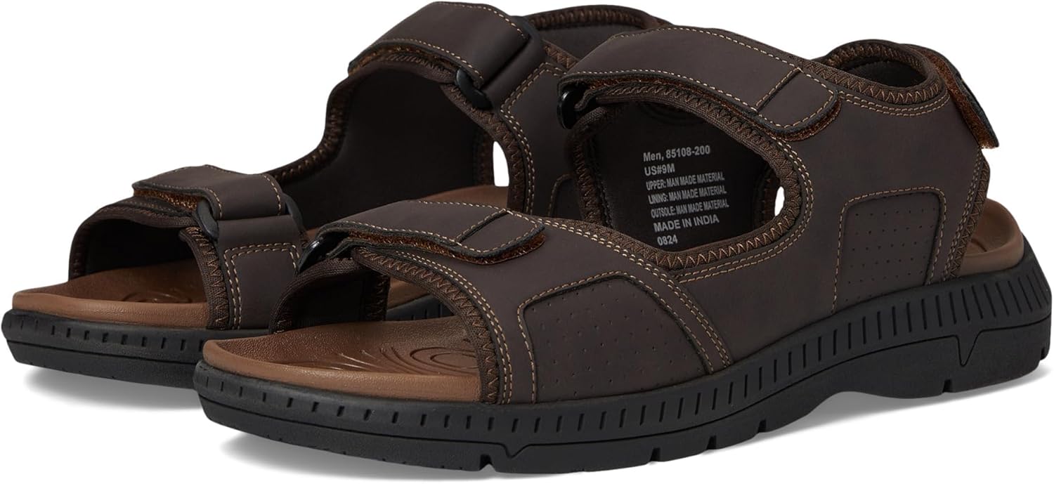 

Мужские сандалии Nunn Bush Laguna с 3 ремешками, River, легкие, регулируемые и удобные, коричневый