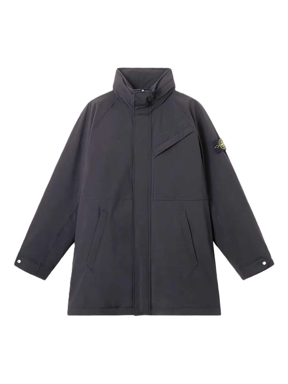

Куртка с высоким воротником и накладным карманом Stone Island, синий