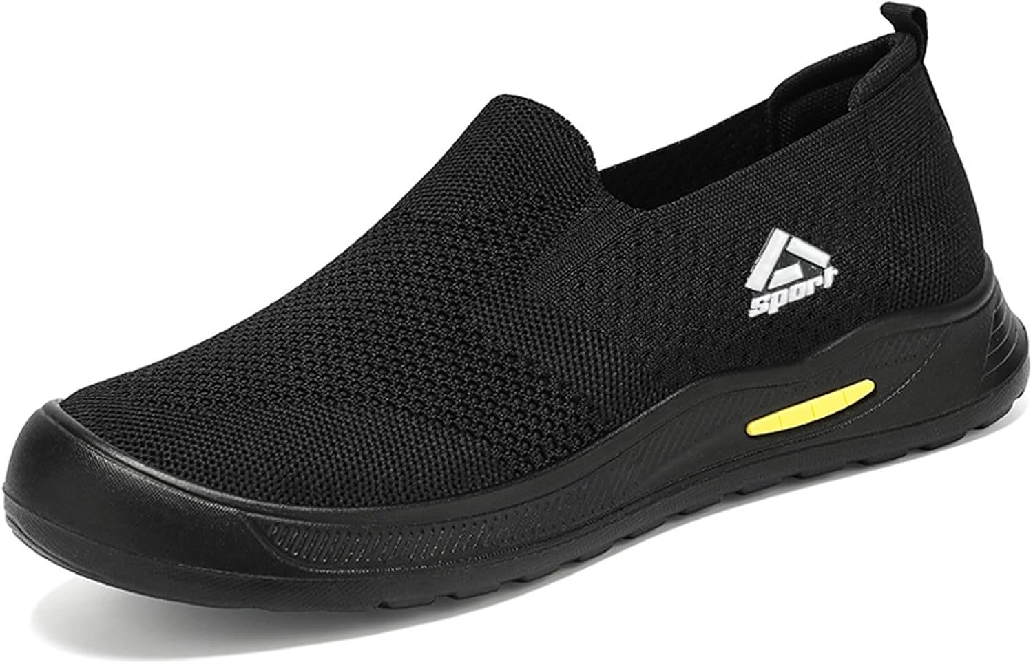

Мужские повседневные слипоны для ходьбы, дышащие и удобные лоферы для летних путешествий и повседневной носки Generic, черный