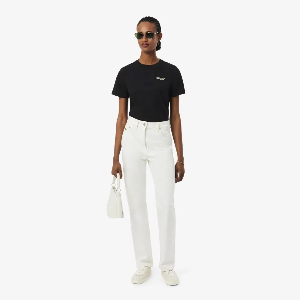 Футболка Lacoste Soft Branding, чёрная — фото 4