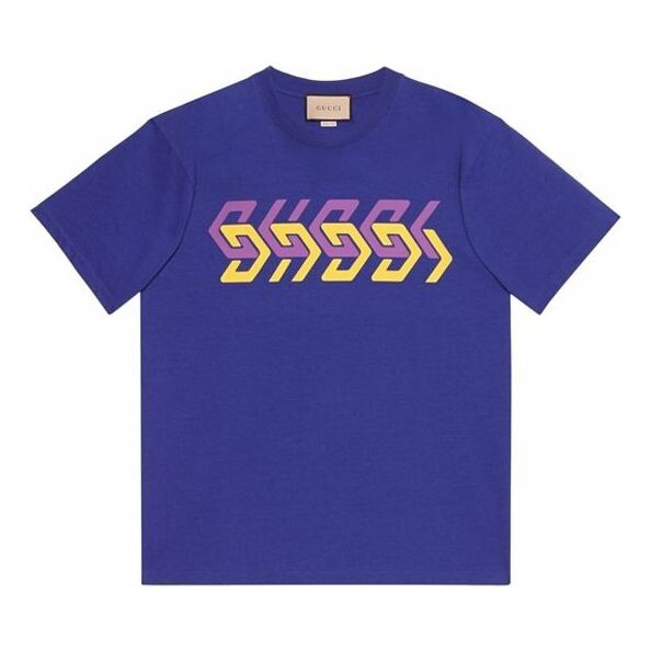 

Футболка geometric block logo t-shirt 'blue' Gucci, синий