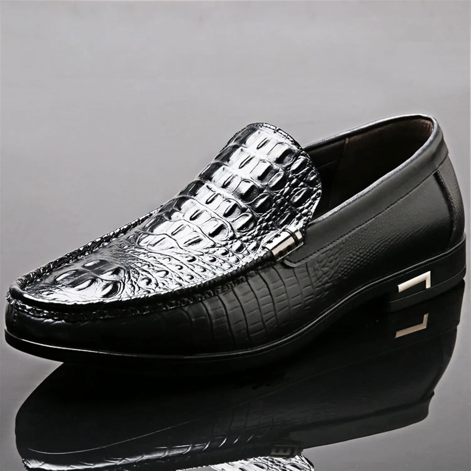 Туфли Herren Dressschuhe Herrenlederschuhe Herren -Flachschuhe Herrenschuhe (12) Generic, Schwarz — фото 4