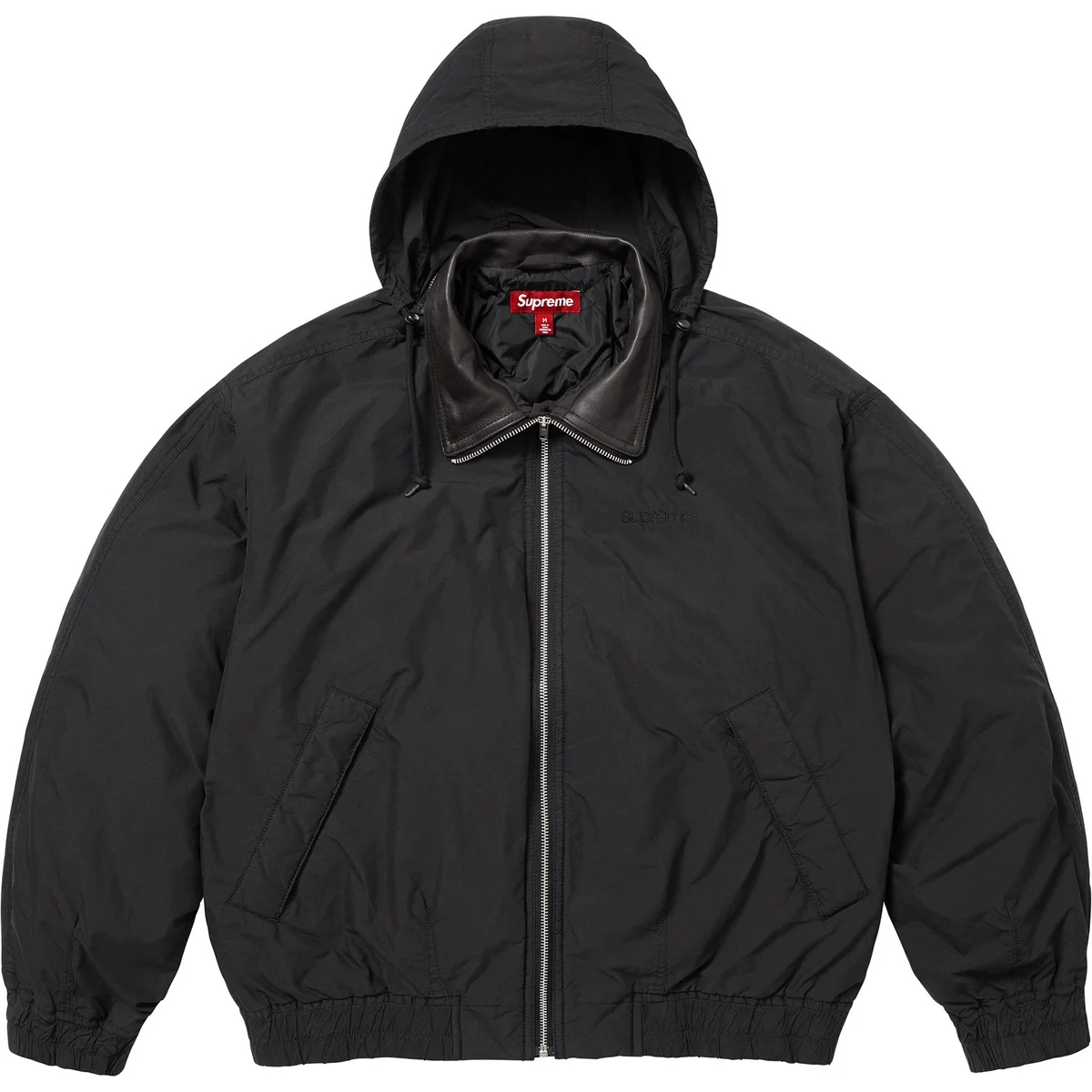 

Supreme Кожаная куртка утилитарная с воротником, Black
