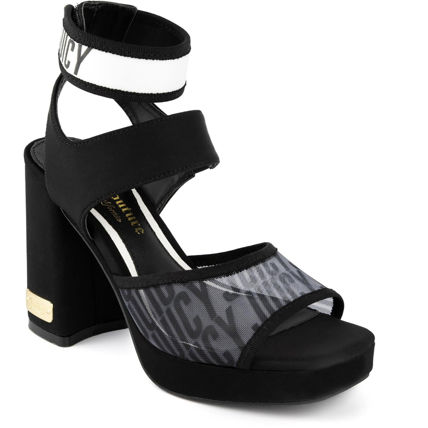 Женские туфли на каблуке Graciela с ремешками и сеткой Juicy Couture, цвет Black Mesh/Neoprene