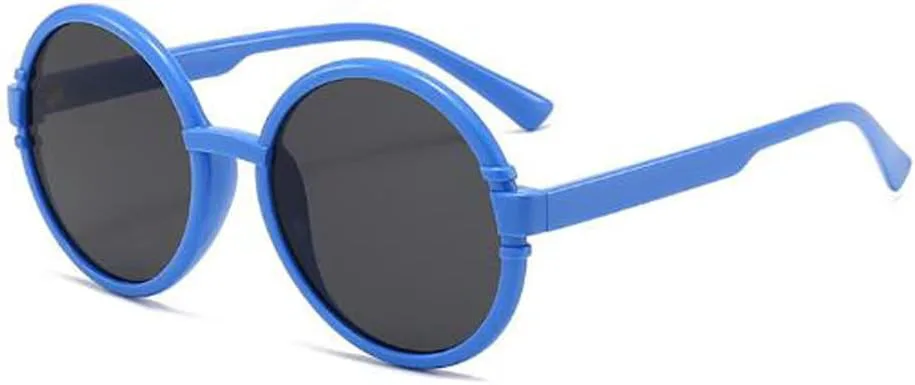 

Круглые солнцезащитные очки в крупной оправе, ретро-цвета, защита от УФ-излучения, солнцезащитные очки для женщин и мужчин star shop, Blue Frame Black Grey Flakes