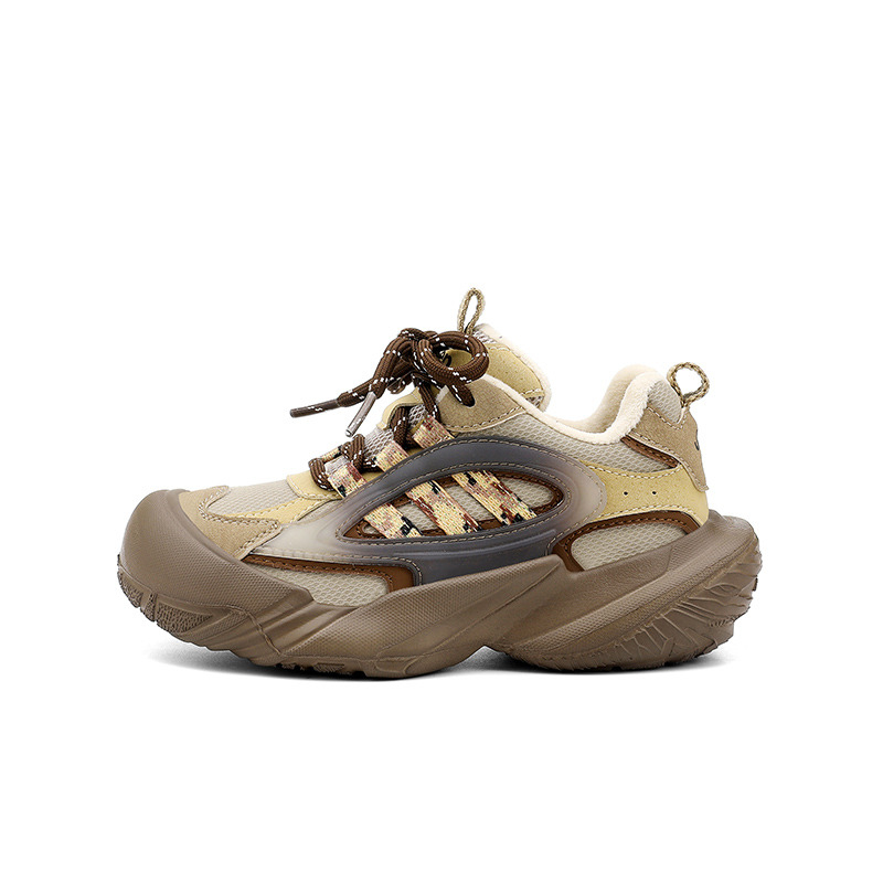 

Амортизирующие устойчивые к истиранию повседневные детские туфли Khaki/Dark Brown Kids' Jeep