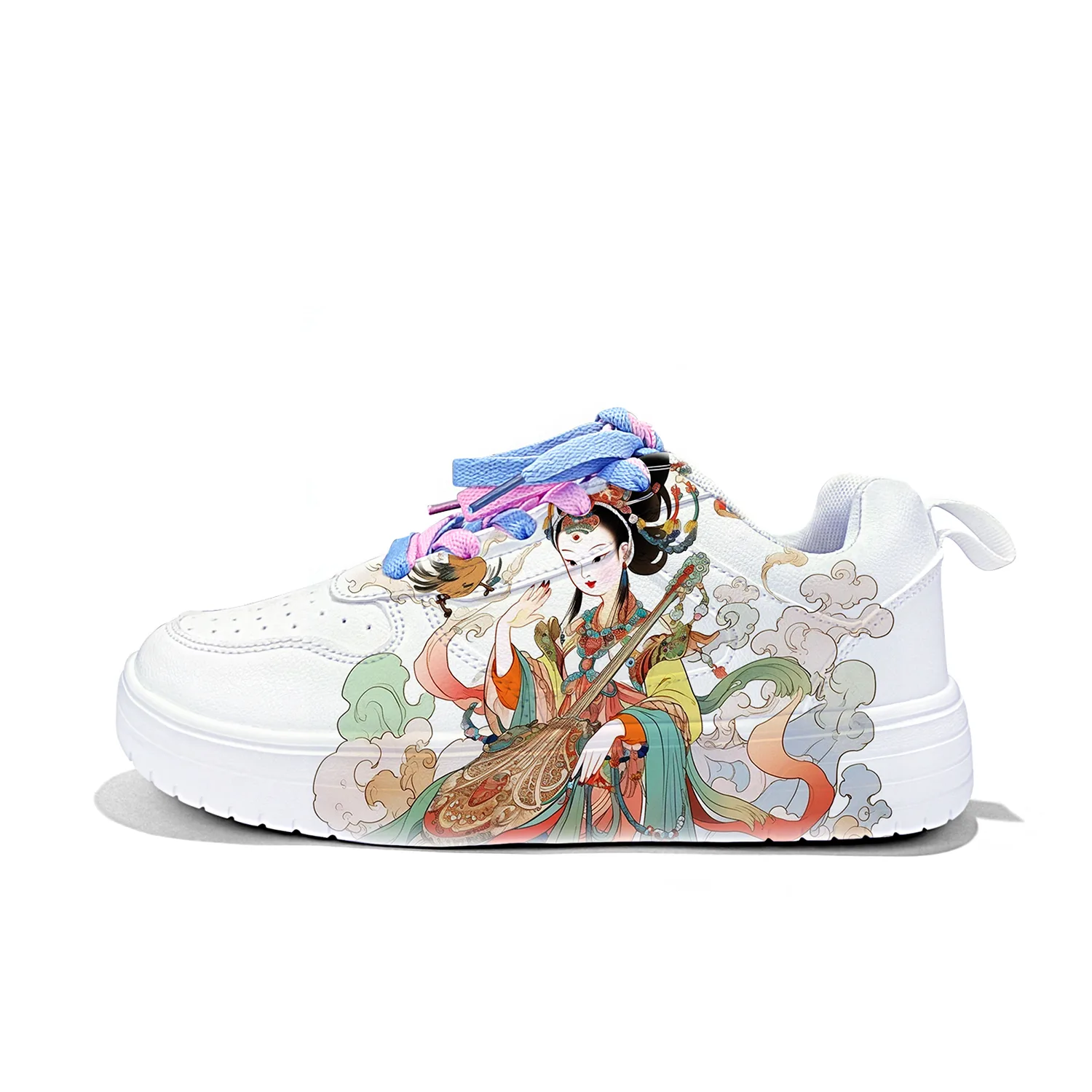 Легкие и дышащие низкие скейтерские кроссовки унисекс ZUOLENGCHAN, White-Chinese Fashion Trend Dunhuang Women's