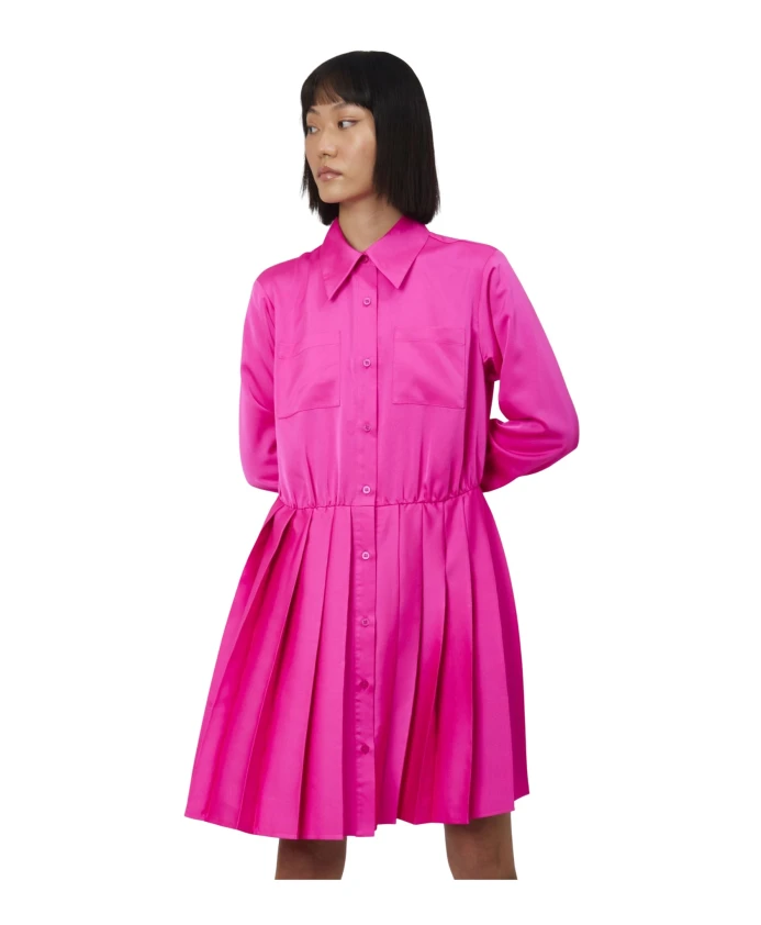 

Платье с застежкой на пуговицы и плиссированной юбкой. Silvian Heach, розовый