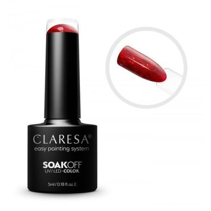 

CLARESA SoakOFF UV/LED гель красный 431 5 мл