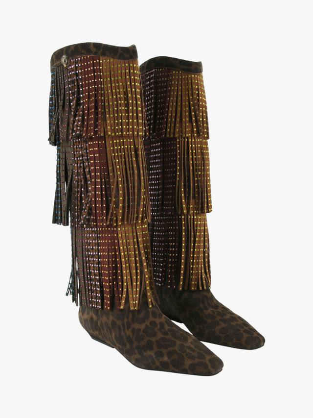 Ковбойские сапоги Western с бахромой на молнии из замши Kurt Geiger London, Multi — фото 4