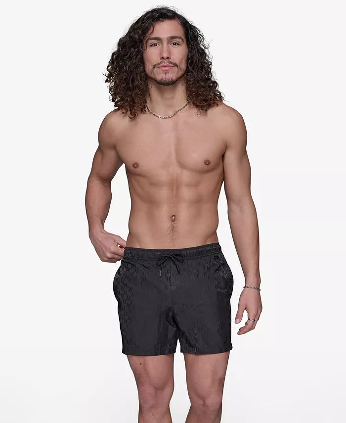 

Мужские плавки Euro Volley Jacquard 5" KARL LAGERFELD PARIS, черный